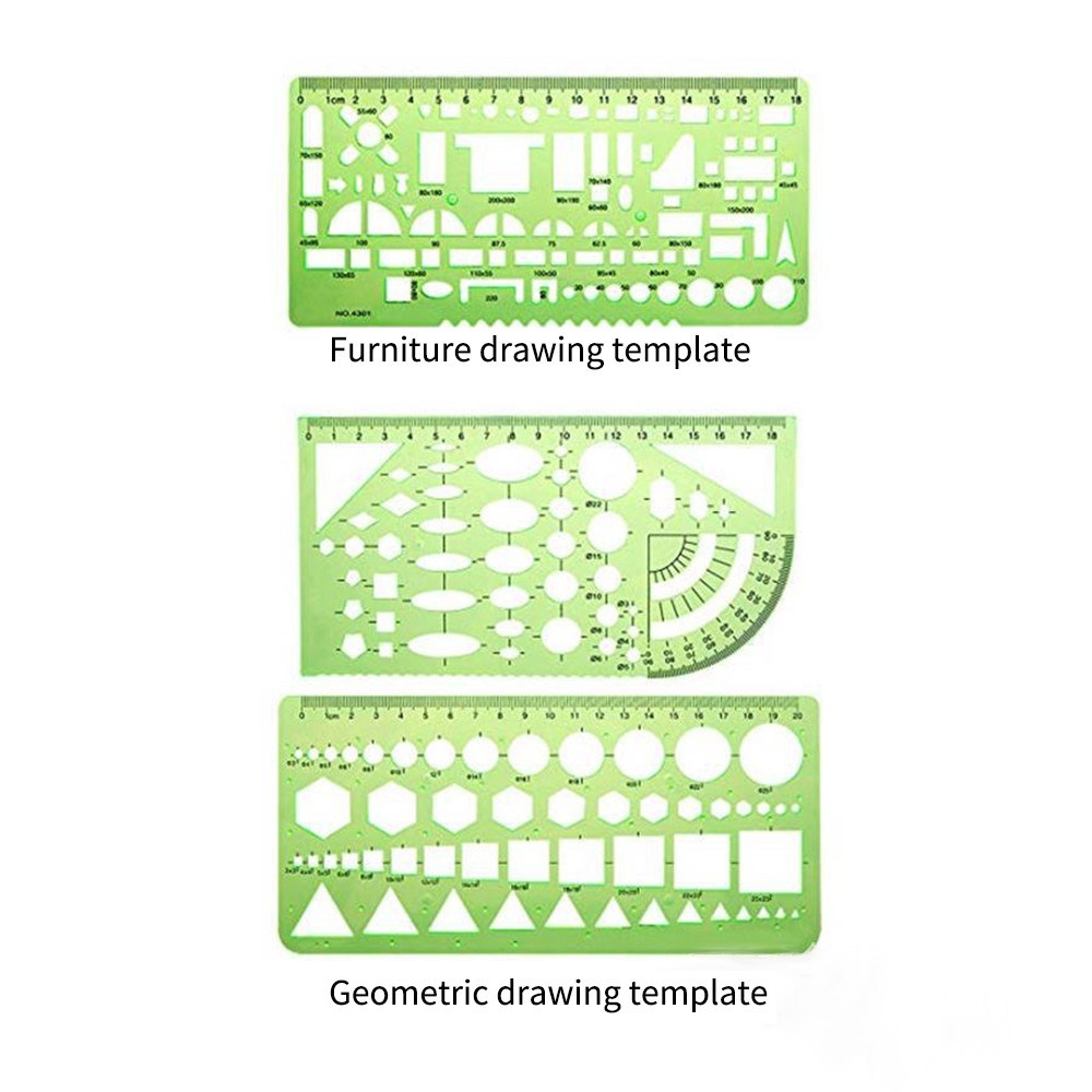 6-Piece Architectural Drawing Templates Set