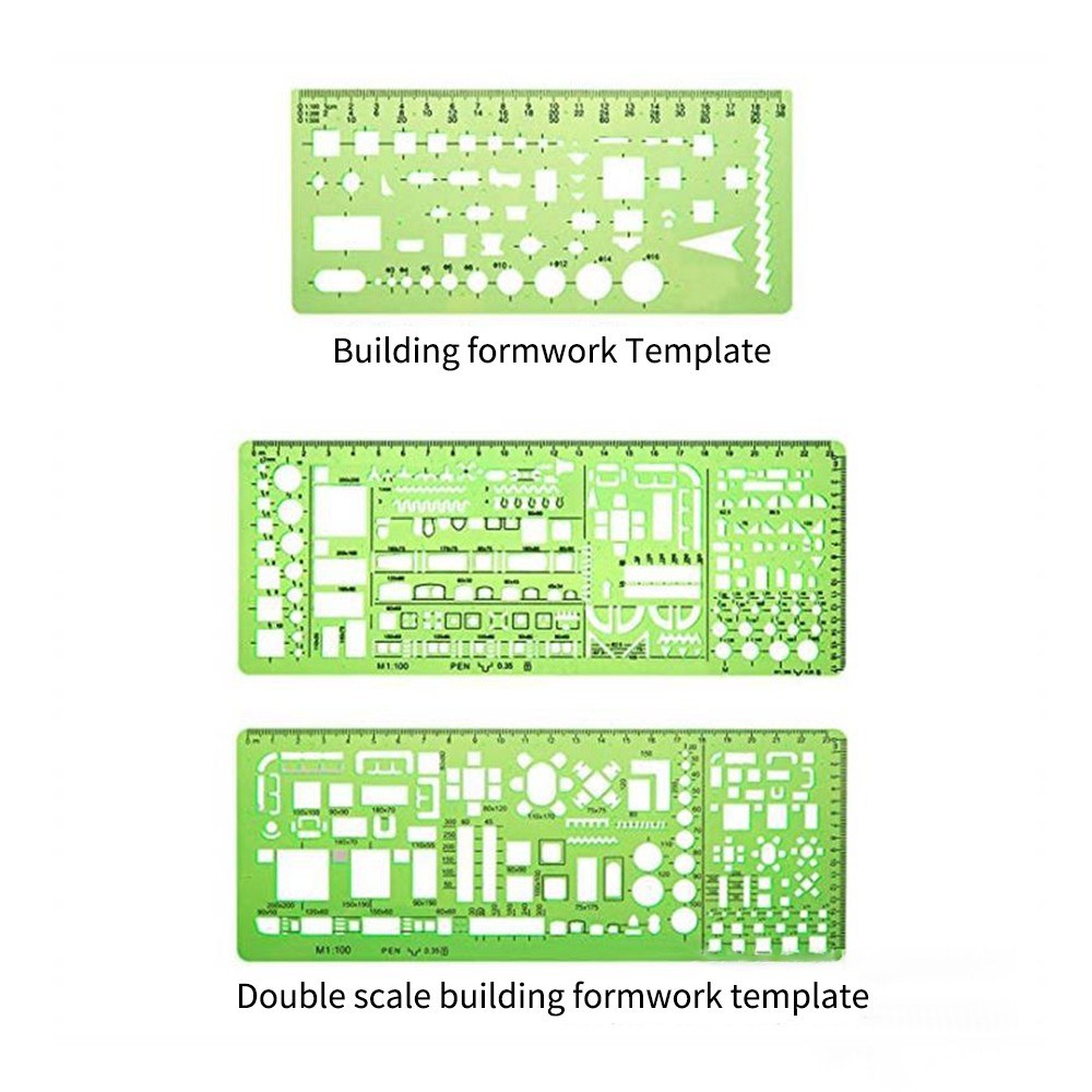 6-Piece Architectural Drawing Templates Set