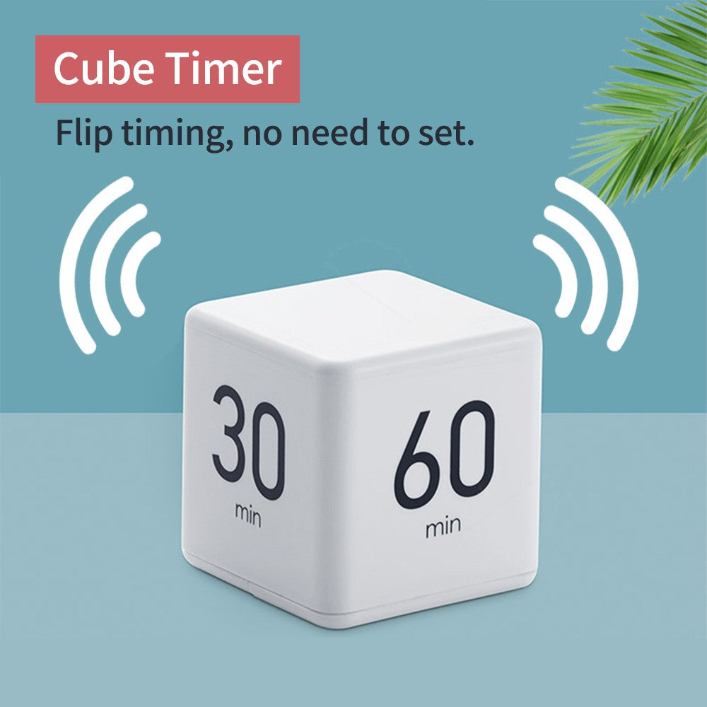 Digital Cube Timer: Flip Countdown for Kitchen, Study, Sports, and Office - 15, 20, 30, 60 Min