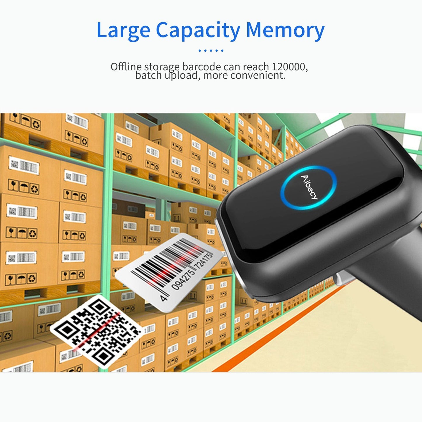 Aibecy 1D/2D QR Code High Speed Barcode Scanner