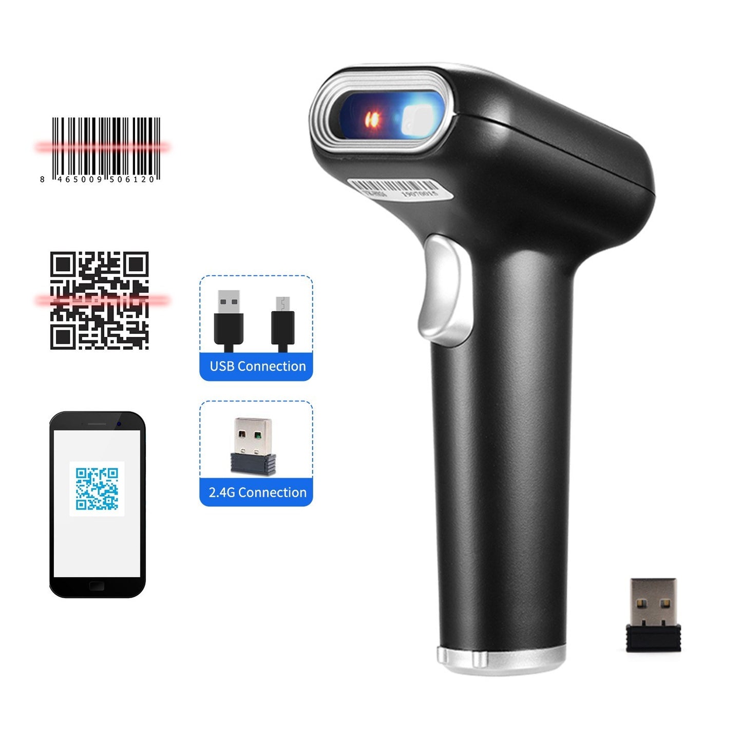 Aibecy 1D/2D QR Code High Speed Barcode Scanner