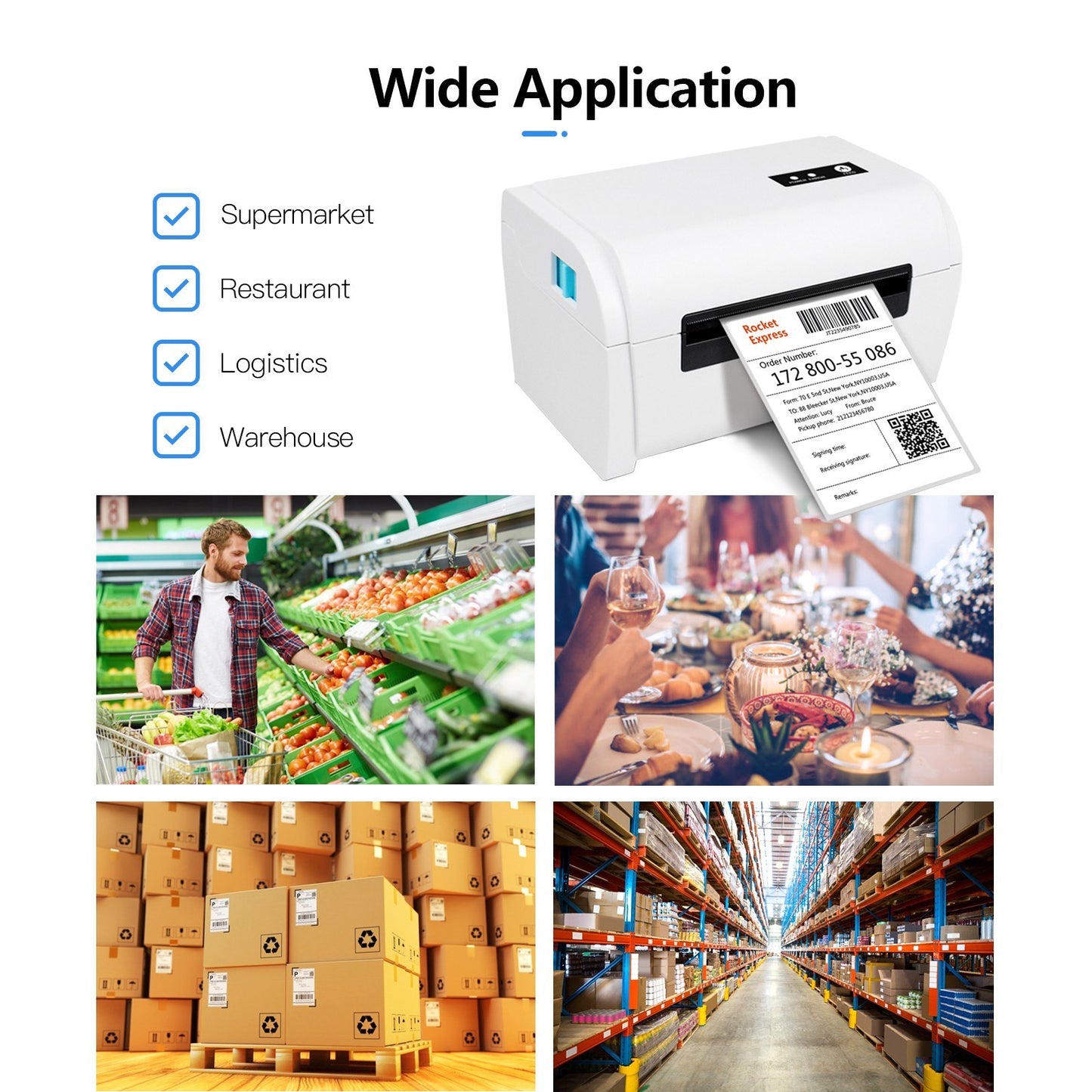 High-Speed Aibecy Thermal Shipping Label Printer