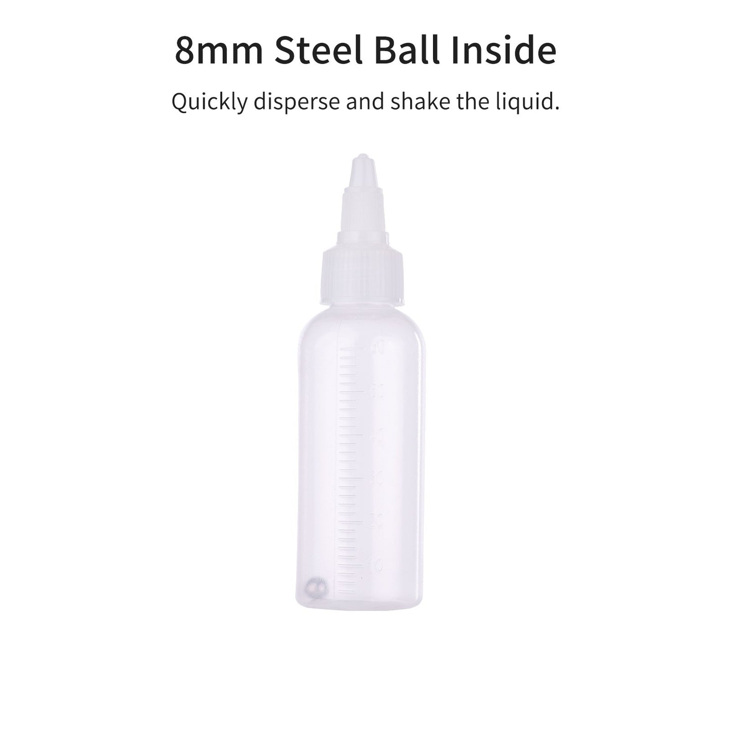 10pcs 65ml Airbrush Paint Storage Bottles with Scale, Plastic Squeeze Jars for Art & Craft Paints, Liquids, Lotions