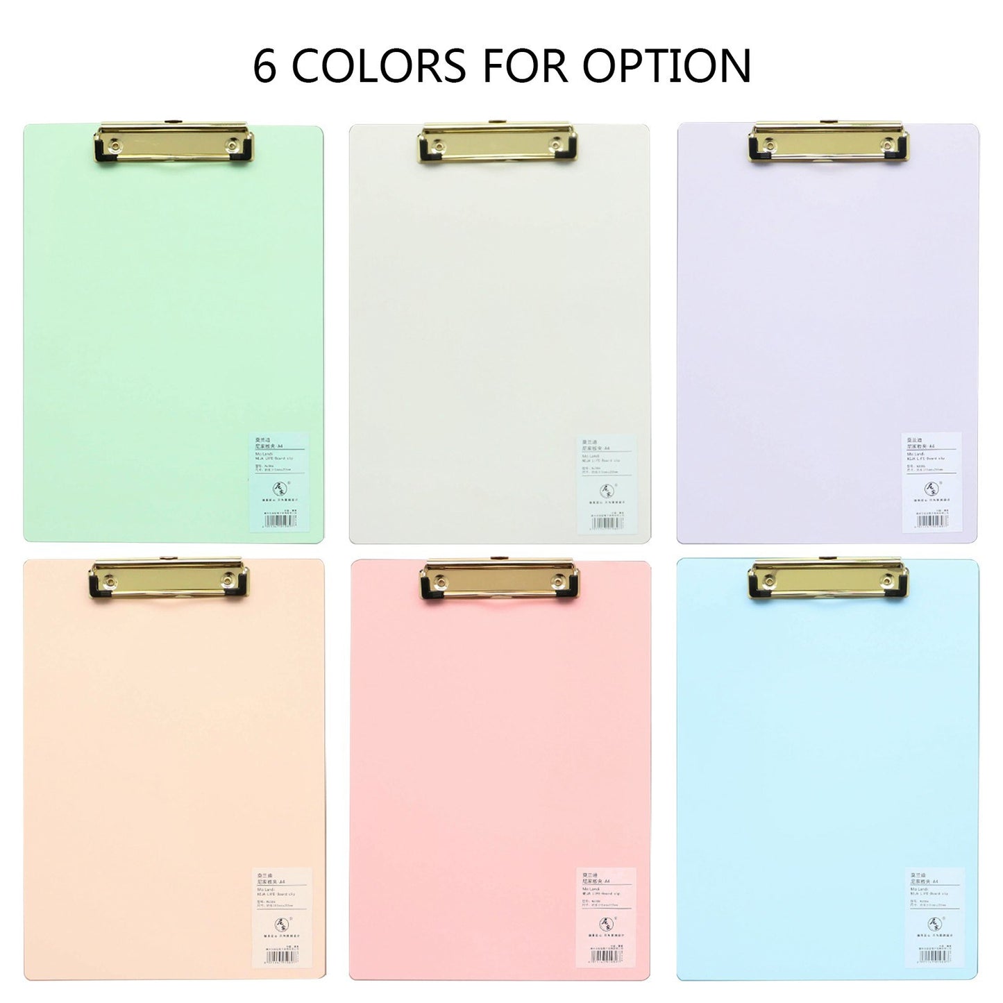 A4 Hardboard Plastic Clipboard with Hanging Hole for Students and Office Use