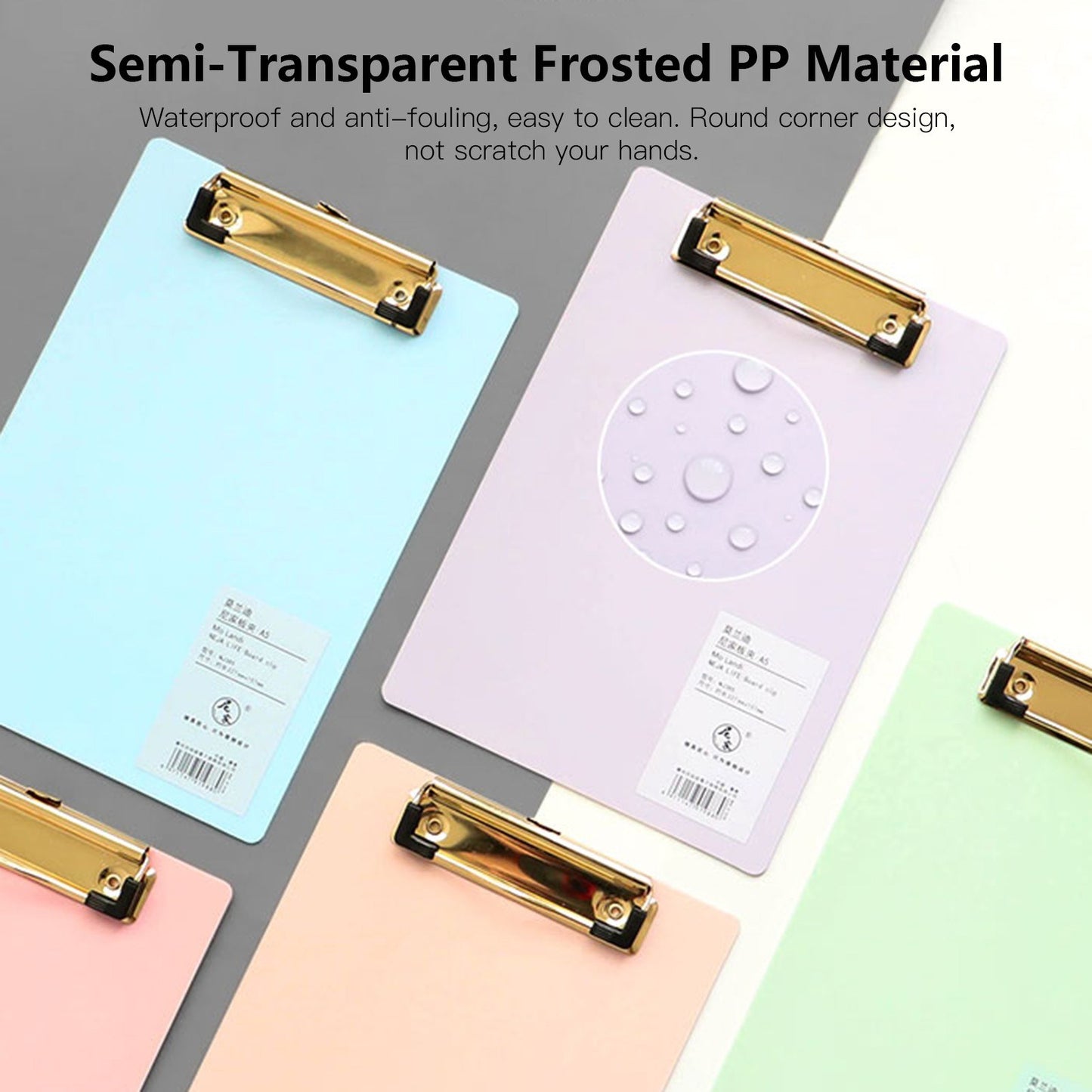 A4 Hardboard Plastic Clipboard with Hanging Hole for Students and Office Use