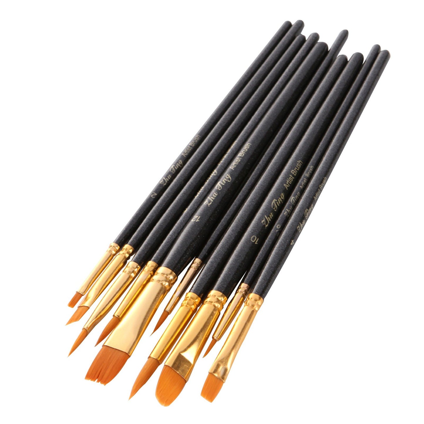 10pcs Nylon Paint Brushes Set for Artists