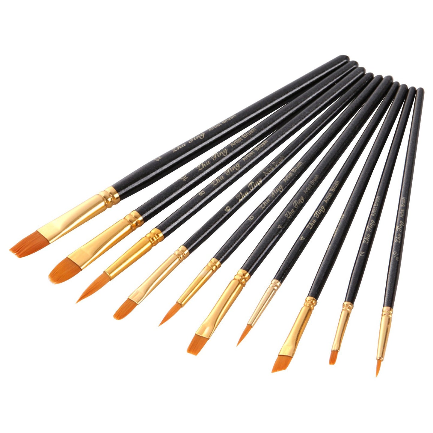 10pcs Nylon Paint Brushes Set for Artists