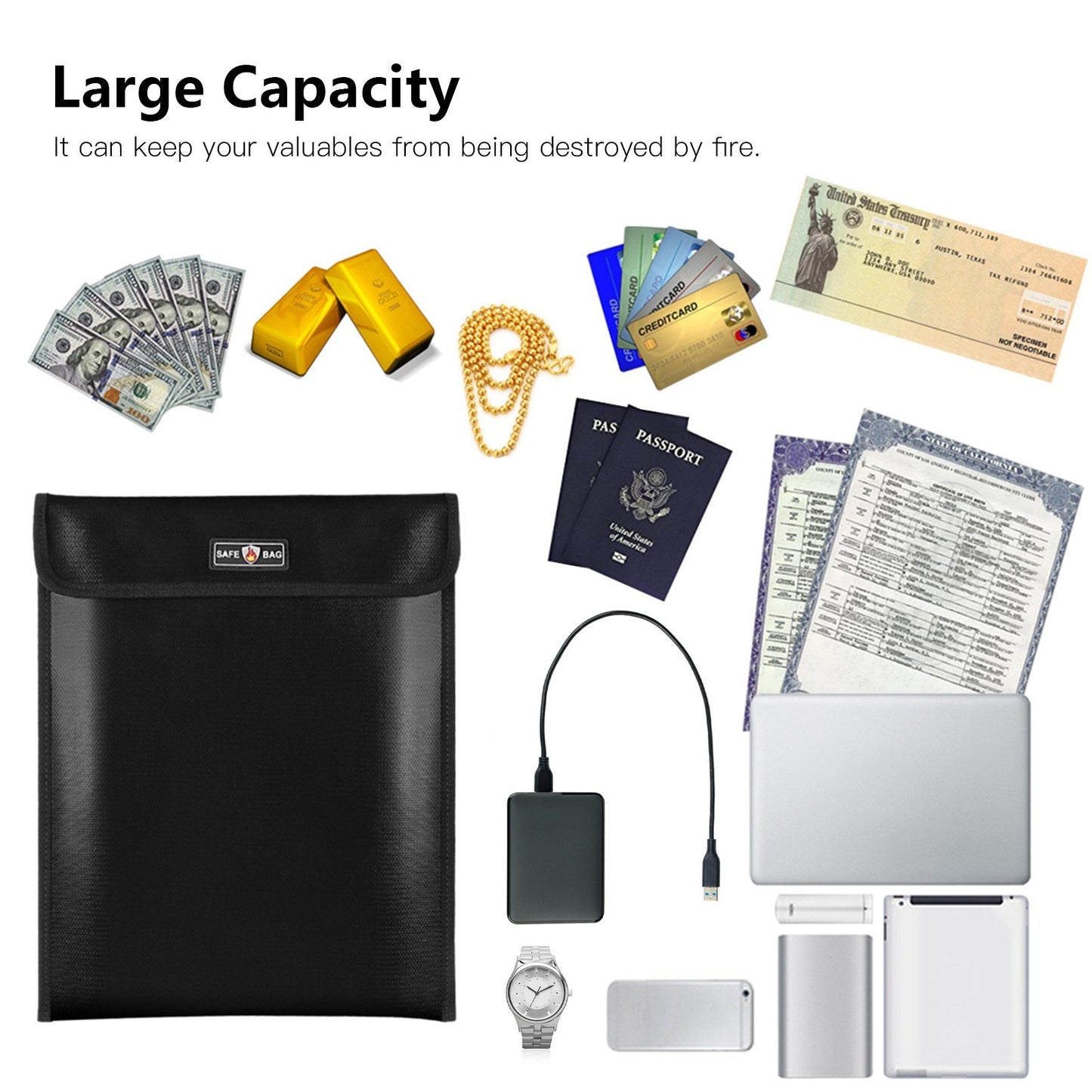 Fireproof Document Storage Bag