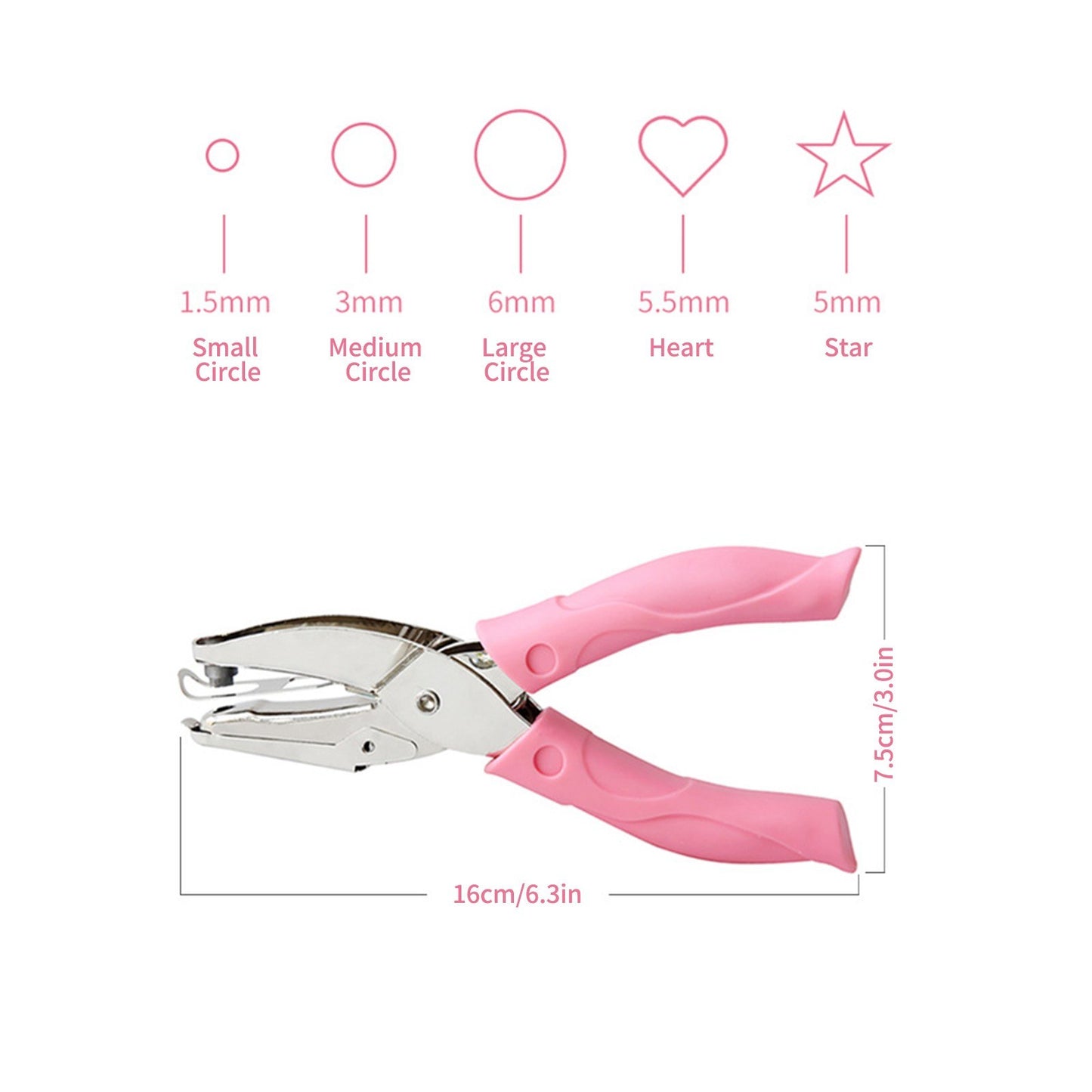 tenwin Heavy Duty Single Hole Punch, 8 Sheet Capacity for Binder, Notebook, Craft Paper, Greeting Cards, Scrapbook