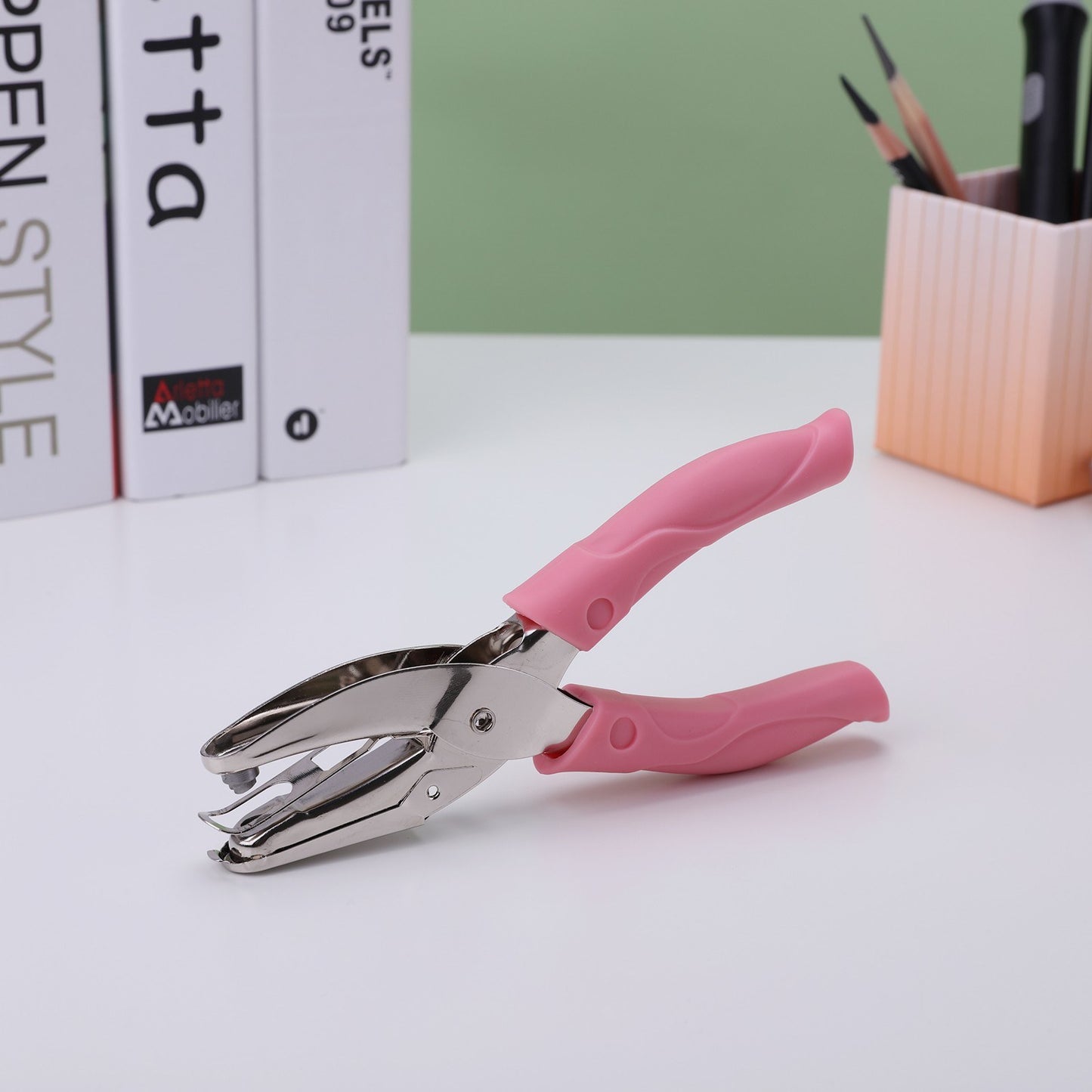 tenwin Heavy Duty Single Hole Punch, 8 Sheet Capacity for Binder, Notebook, Craft Paper, Greeting Cards, Scrapbook