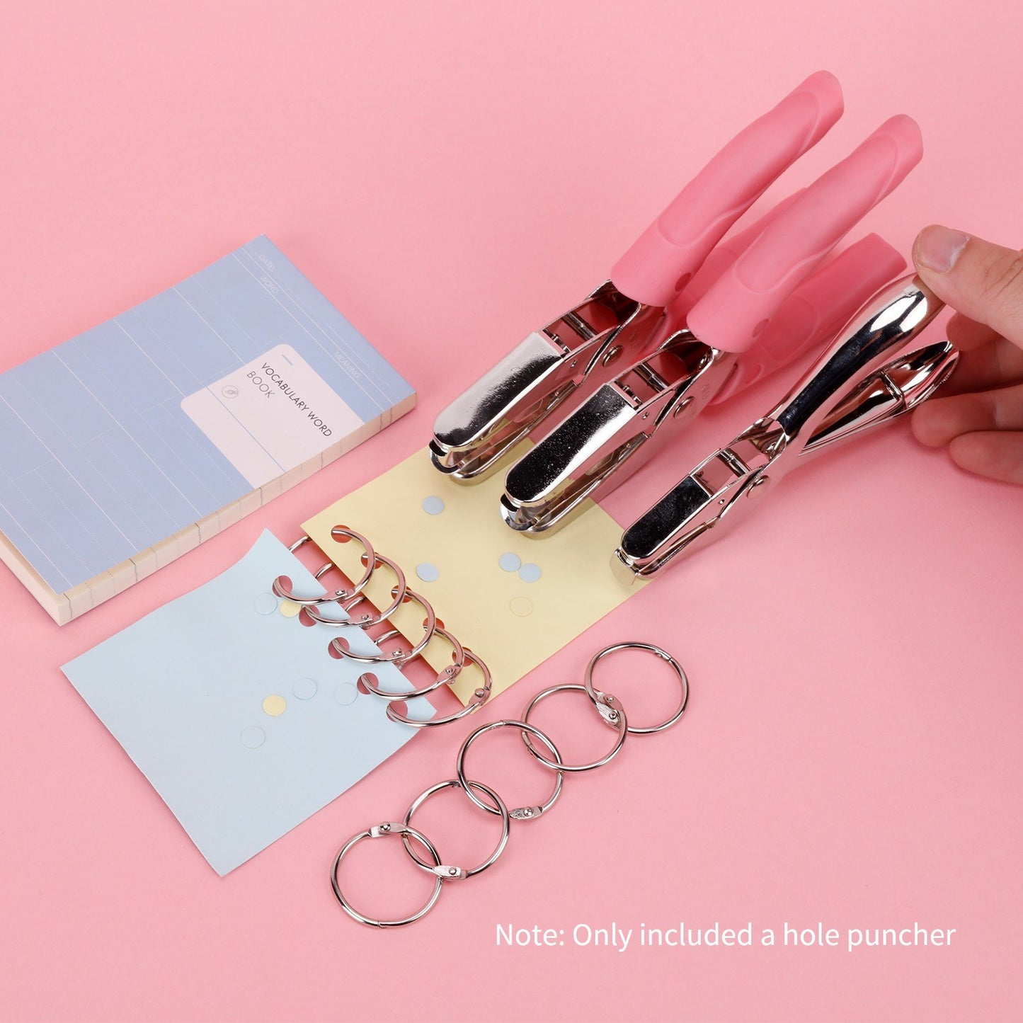 tenwin Heavy Duty Single Hole Punch, 8 Sheet Capacity for Binder, Notebook, Craft Paper, Greeting Cards, Scrapbook