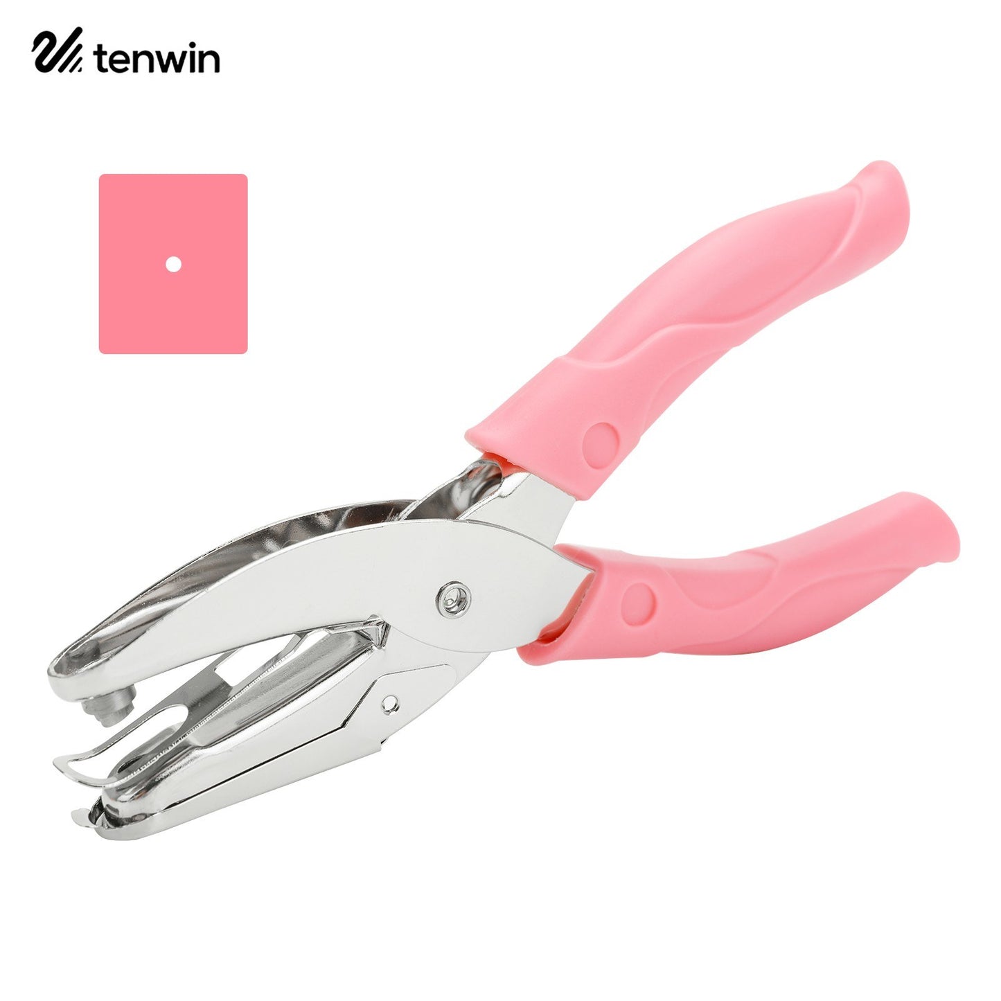 tenwin Heavy Duty Single Hole Punch, 8 Sheet Capacity for Binder, Notebook, Craft Paper, Greeting Cards, Scrapbook