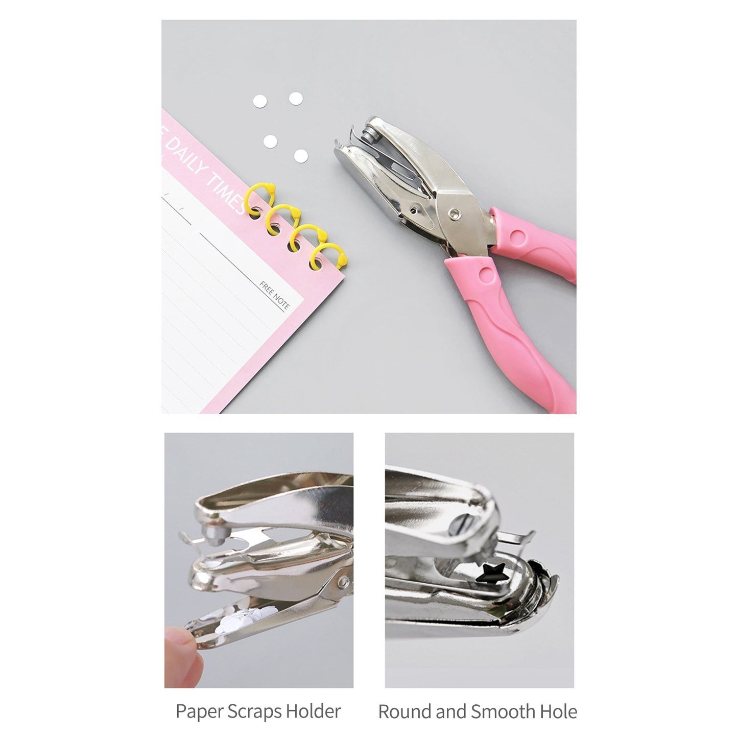 tenwin Heavy Duty Single Hole Punch, 8 Sheet Capacity for Binder, Notebook, Craft Paper, Greeting Cards, Scrapbook
