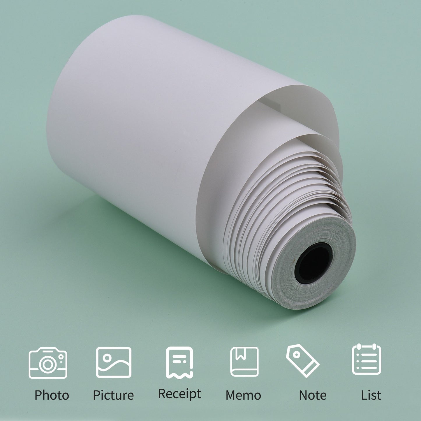 57x30mm Thermal Paper Roll for Pocket & Instant Photo Printers - White