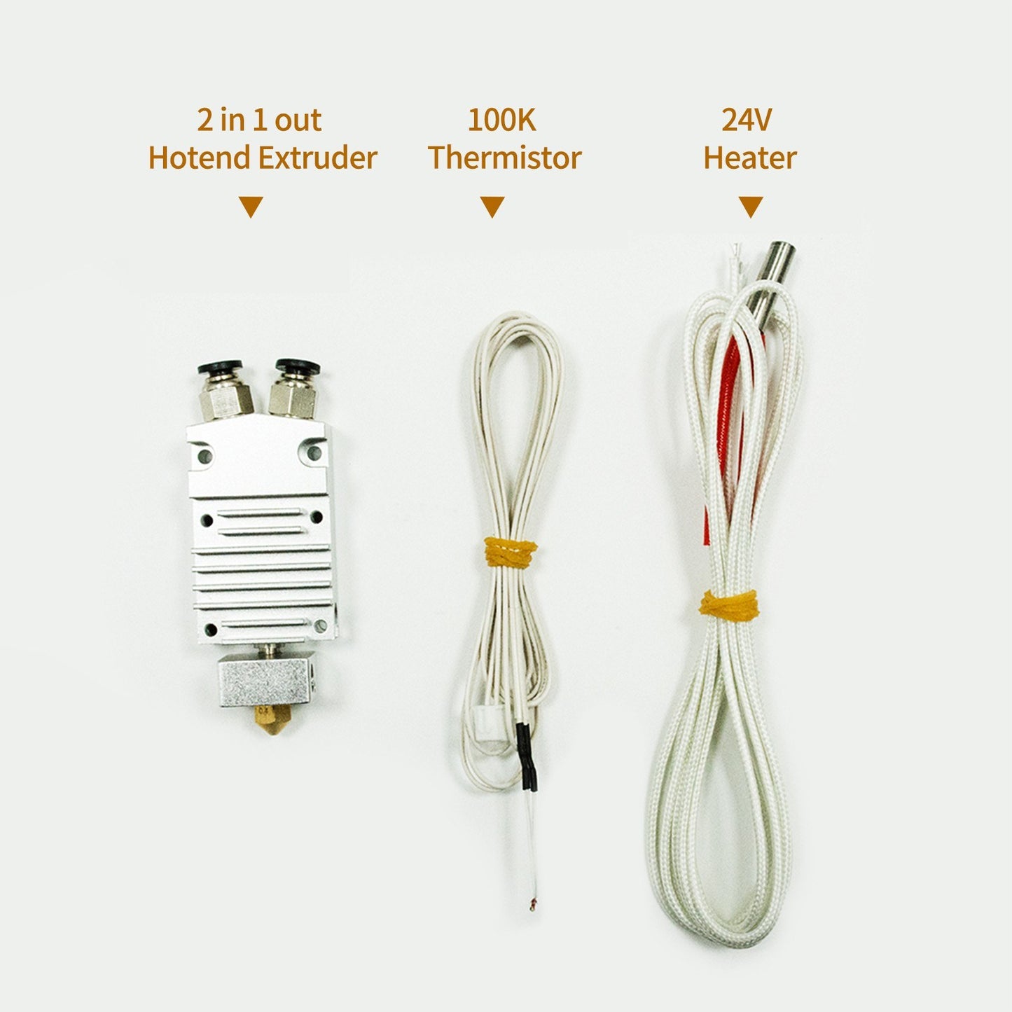 TRONXY Dual Color Hotend Extruder Kit - 0.4mm Nozzle, 24V, for 2E Model 3D Printer