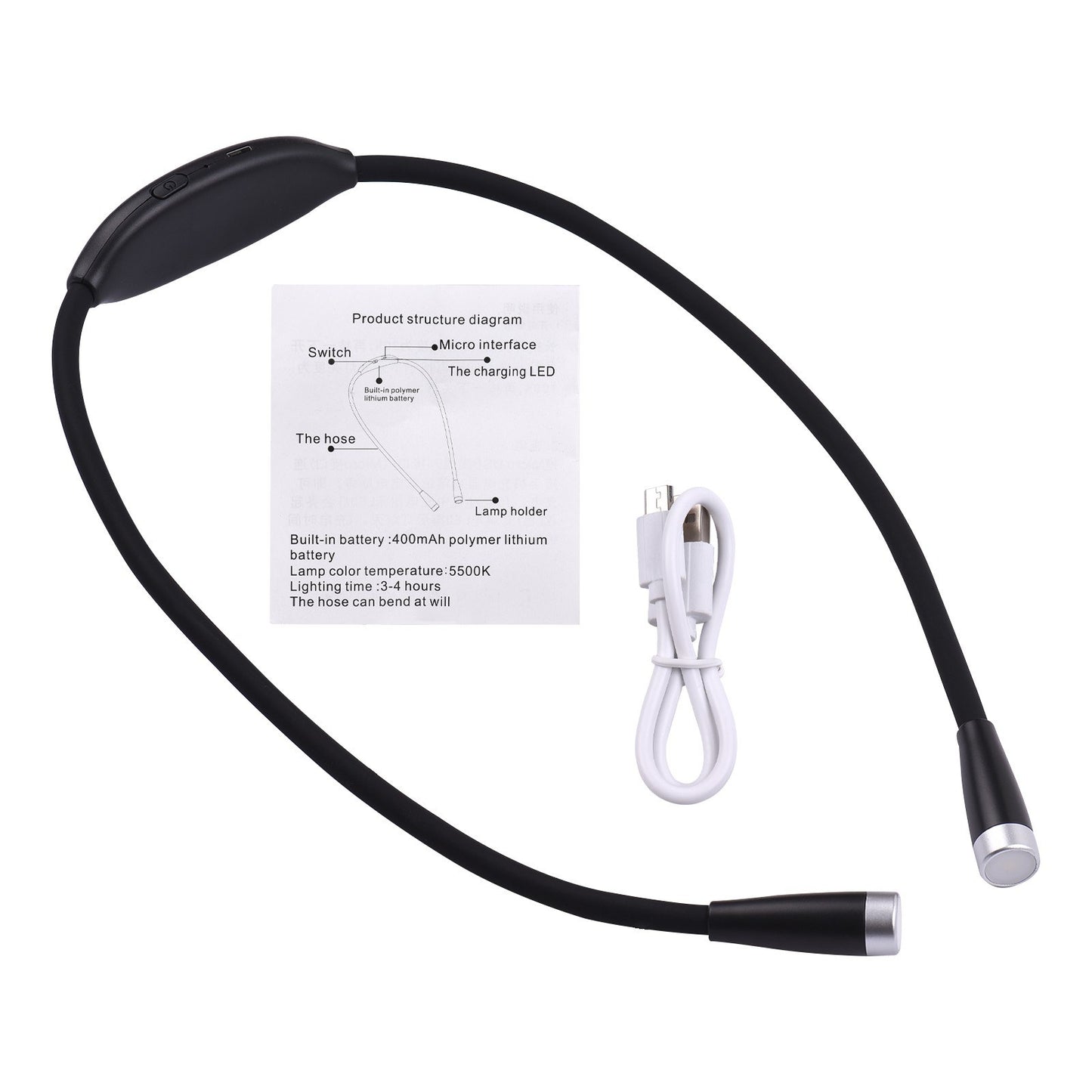 Rechargeable LED Neck Reading Light