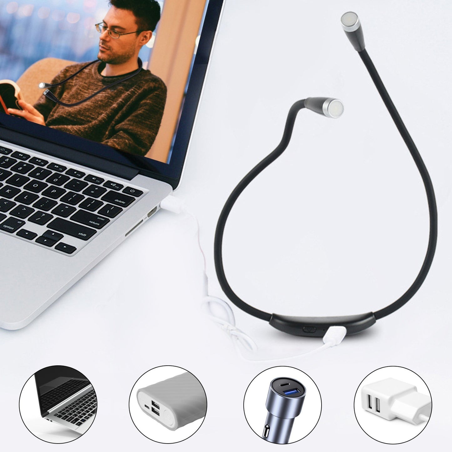 Rechargeable LED Neck Reading Light
