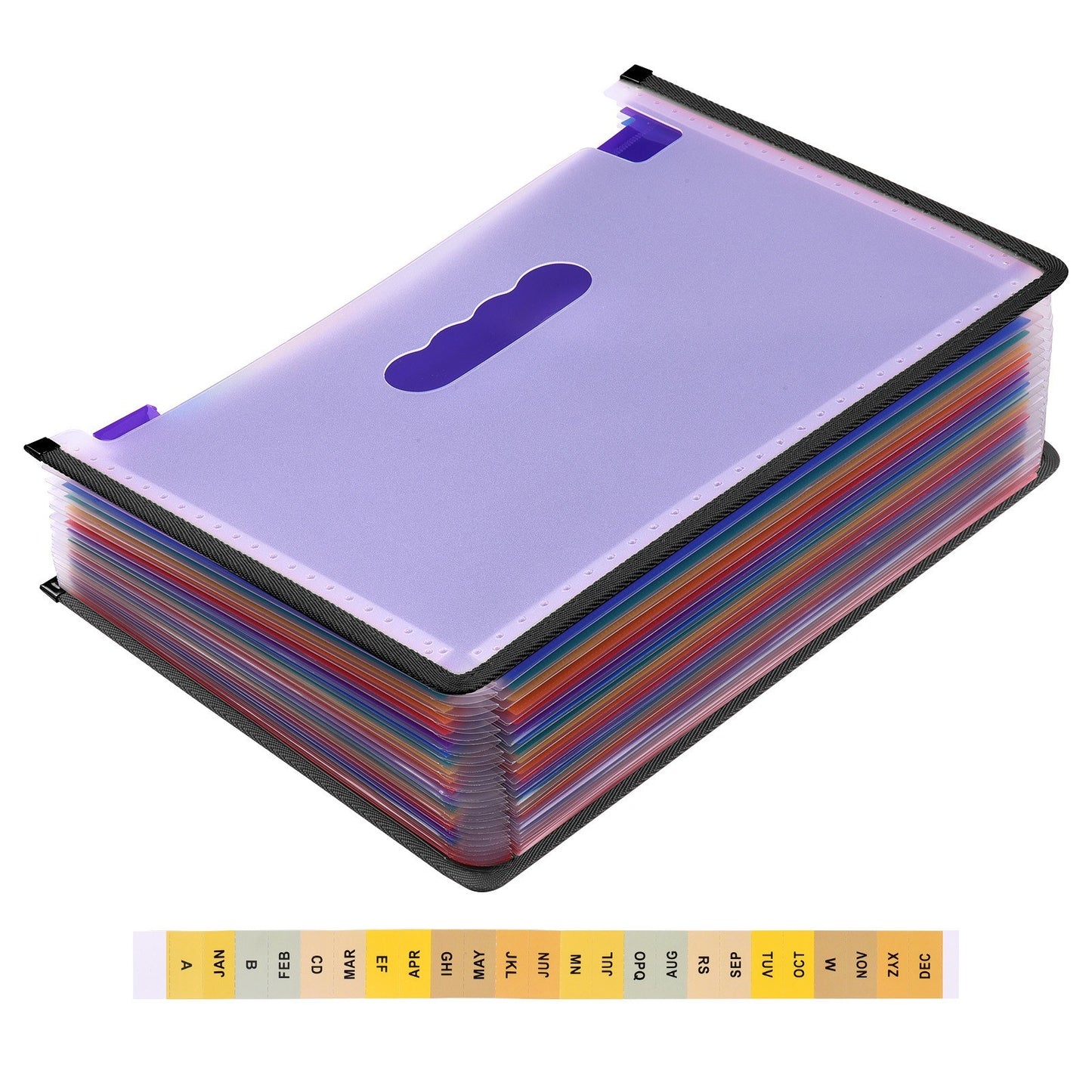 24-Pocket A4/Letter Size Expandable Accordion File Organizer, Rainbow for Home/Office/School