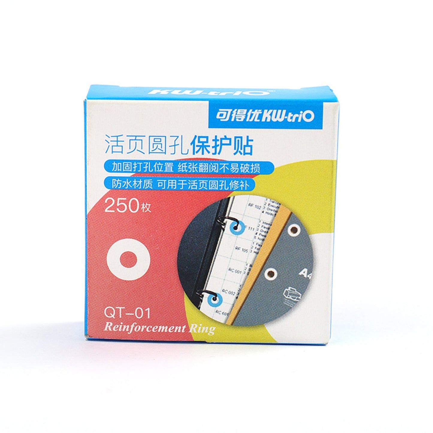 KW-trio Round Reinforcement Labels for Loose-Leaf Paper