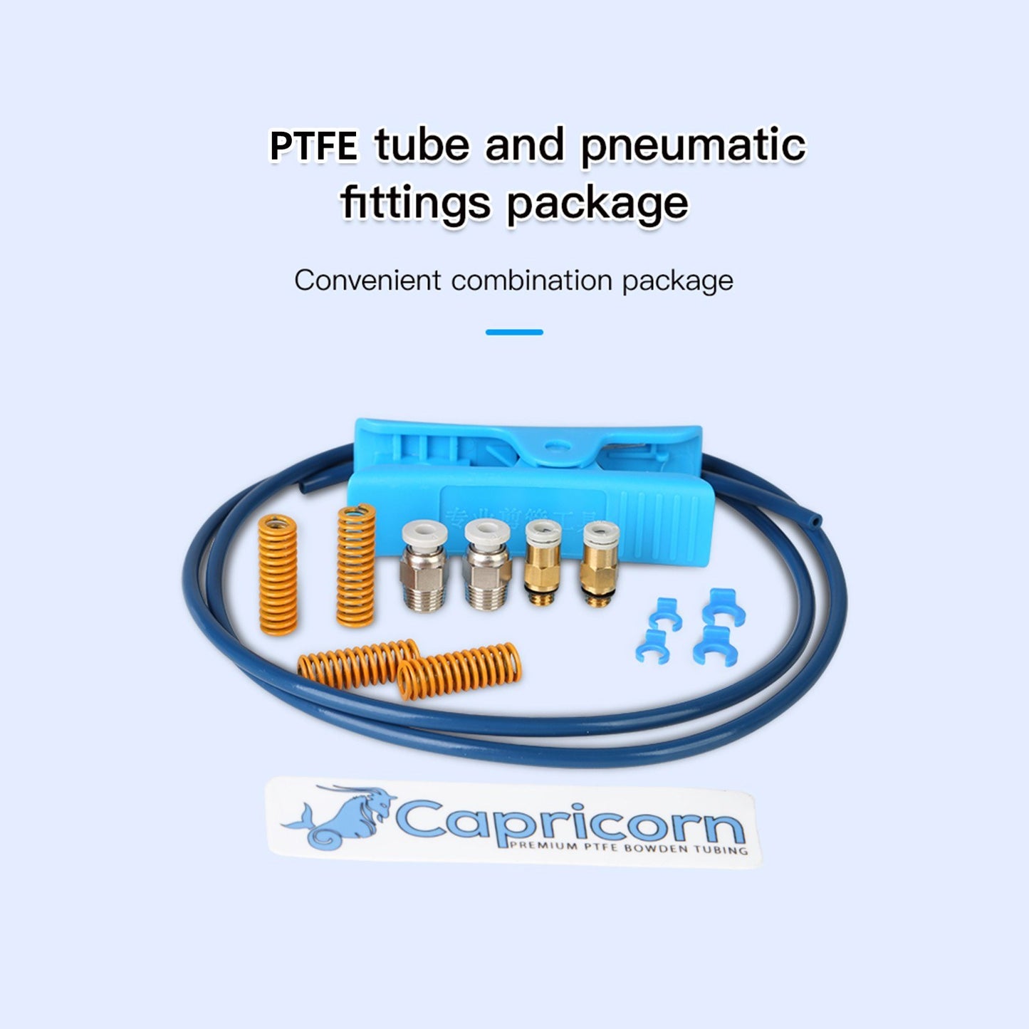 Creality Capricorn XS PTFE Tube & Fittings Kit for 3D Printers, 1 Meter