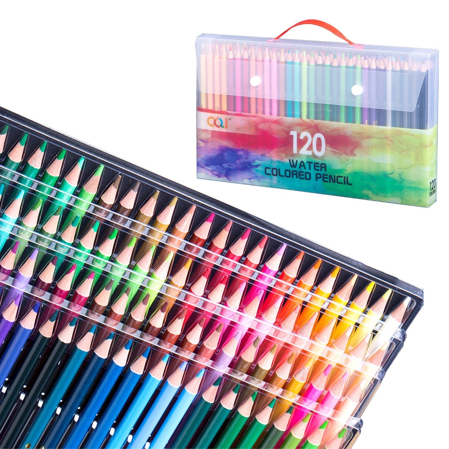 Professional Watercolor Pencils Set - 120/150/180/210 Water-Soluble Colored Pencils for Artists, Students & Adults - Art Supplies for Drawing, Sketching, and Coloring Books