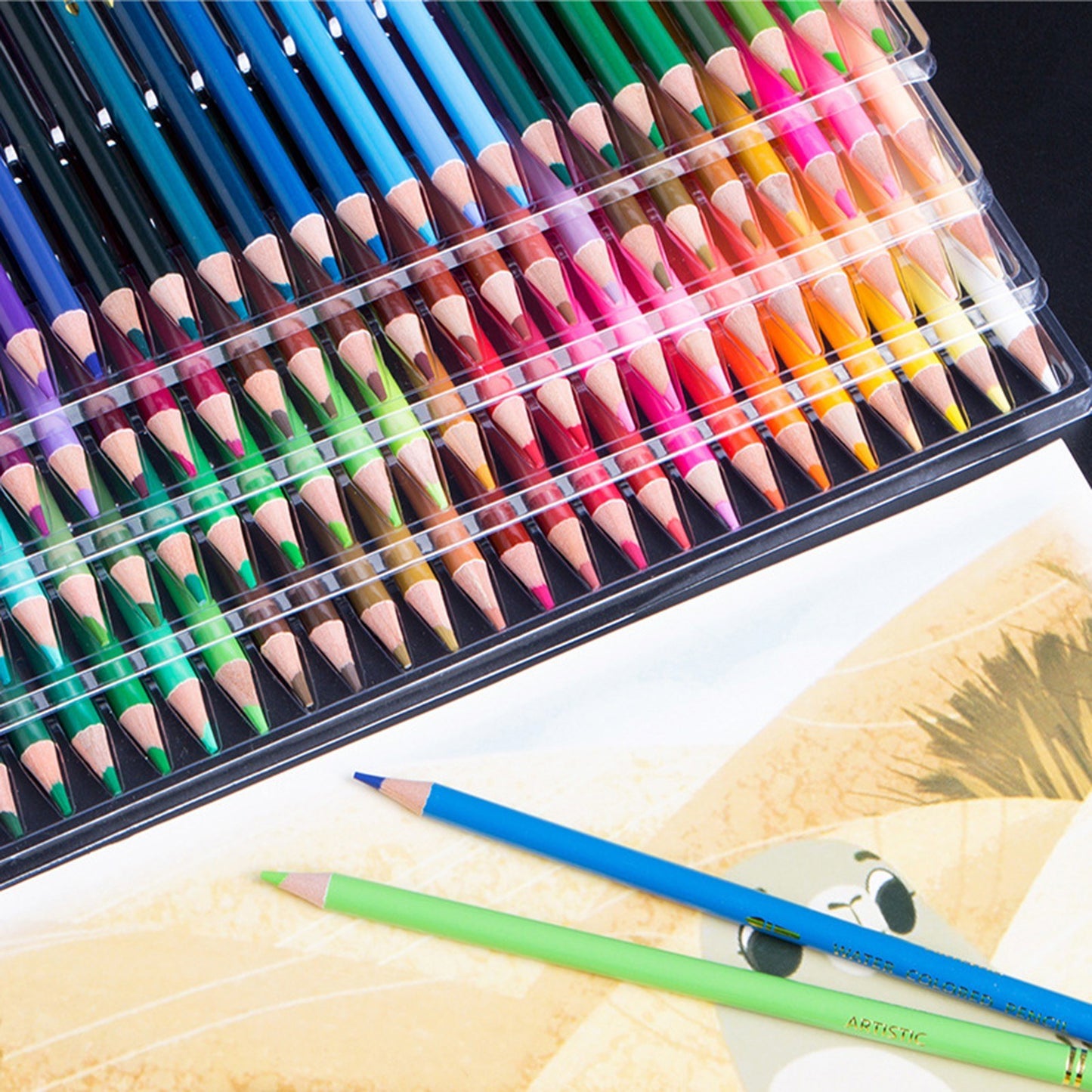 Professional Watercolor Pencils Set - 120/150/180/210 Water-Soluble Colored Pencils for Artists, Students & Adults - Art Supplies for Drawing, Sketching, and Coloring Books
