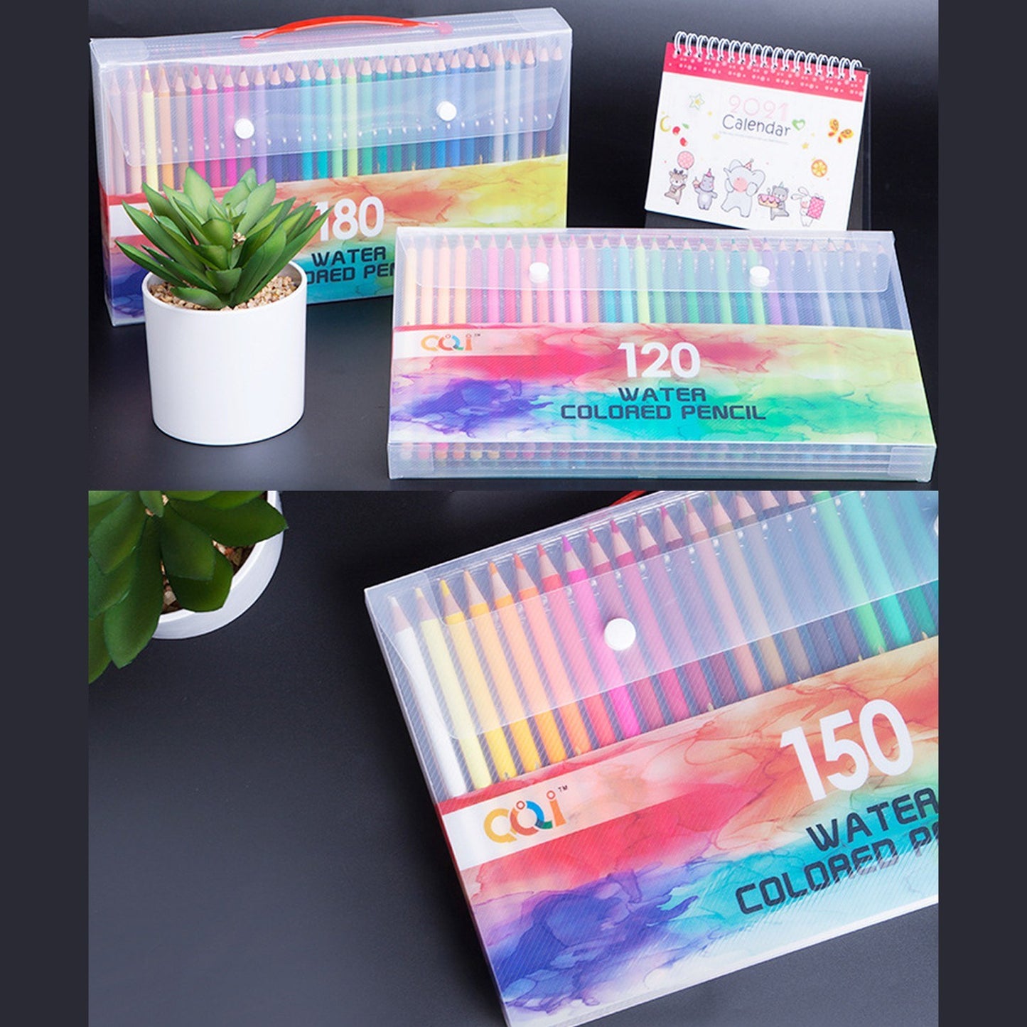 Professional Watercolor Pencils Set - 120/150/180/210 Water-Soluble Colored Pencils for Artists, Students & Adults - Art Supplies for Drawing, Sketching, and Coloring Books