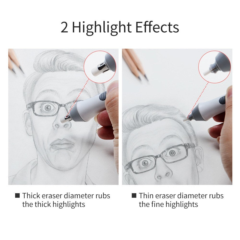 Battery Operated Electric Eraser Kit with 22 Refills for Students, Artists, Drawing & Sketching