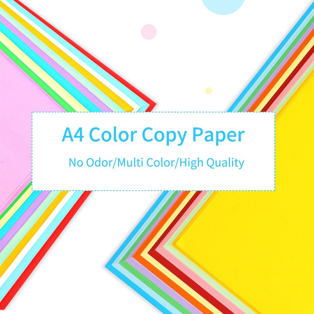 A4 Color Copy Paper - 100 Sheets, 70GSM, 210x297mm/8.3x11.7in for Printing, Writing, Crafts & Art