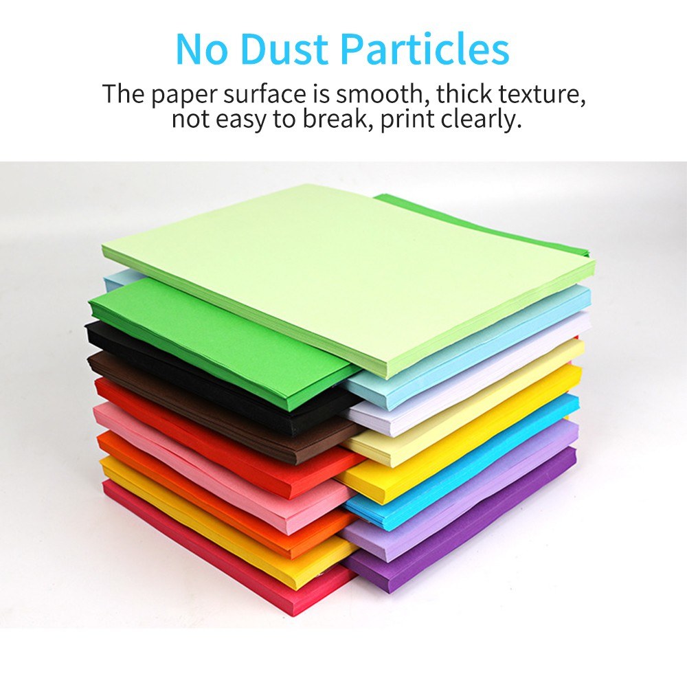 A4 Color Copy Paper - 100 Sheets, 70GSM, 210x297mm/8.3x11.7in for Printing, Writing, Crafts & Art