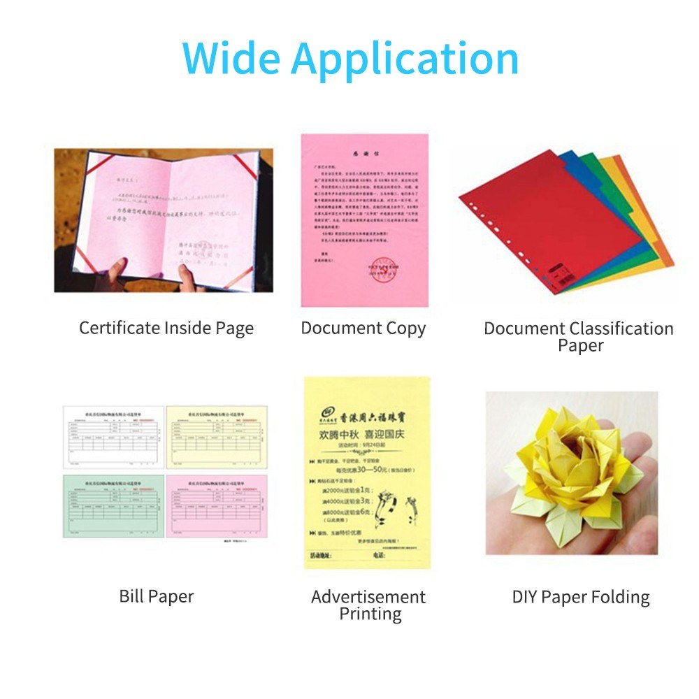 A4 Color Copy Paper - 100 Sheets, 70GSM, 210x297mm/8.3x11.7in for Printing, Writing, Crafts & Art