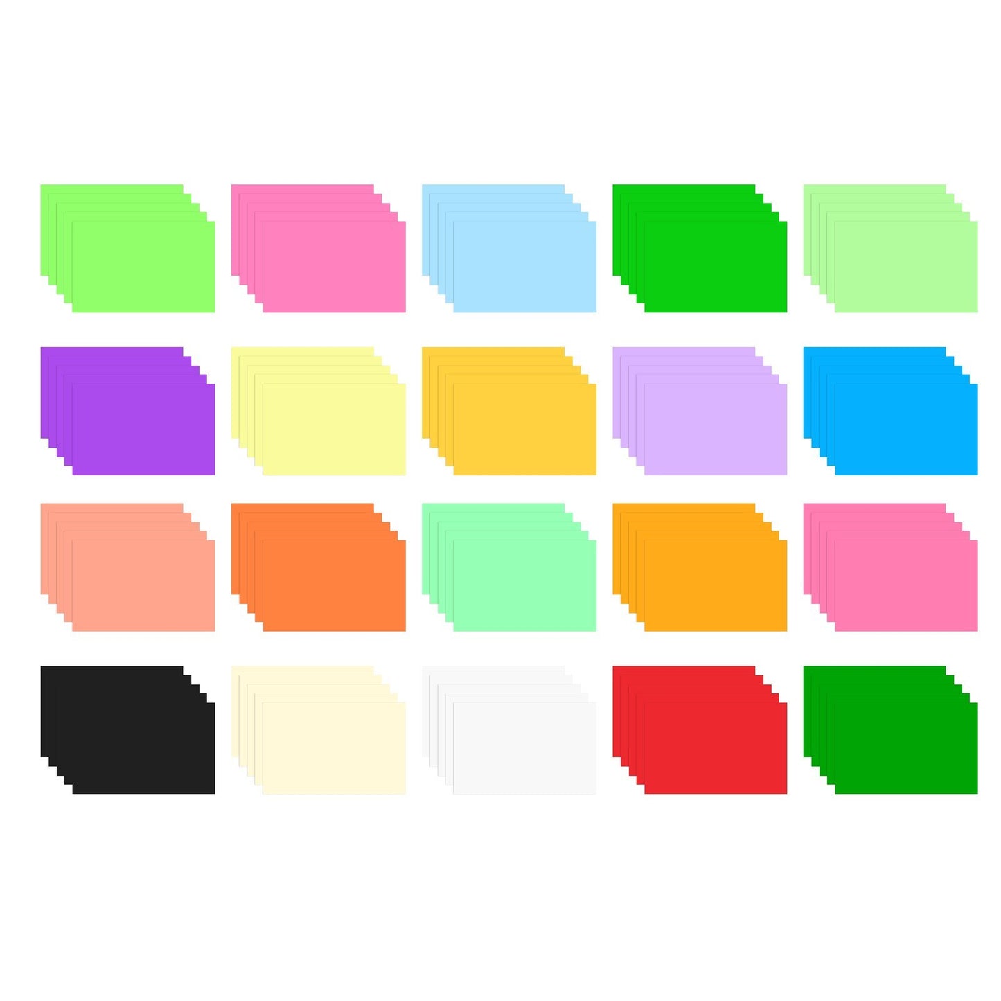 A4 Color Copy Paper - 100 Sheets, 70GSM, 210x297mm/8.3x11.7in for Printing, Writing, Crafts & Art