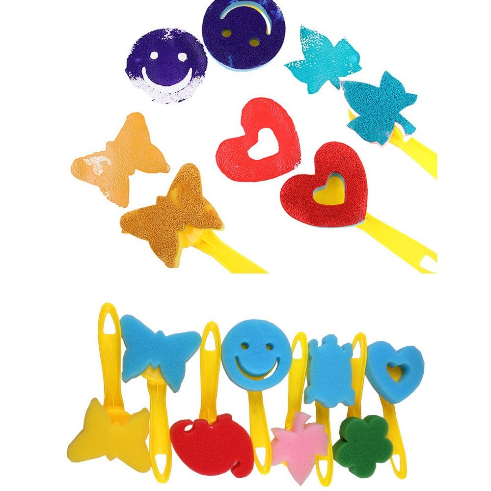 25PCS Kids Washable Paint Brushes & Sponge Set for DIY Art Toys - Perfect for Toddlers, Acrylic Crafts, Rock & Tempera Painting Gifts
