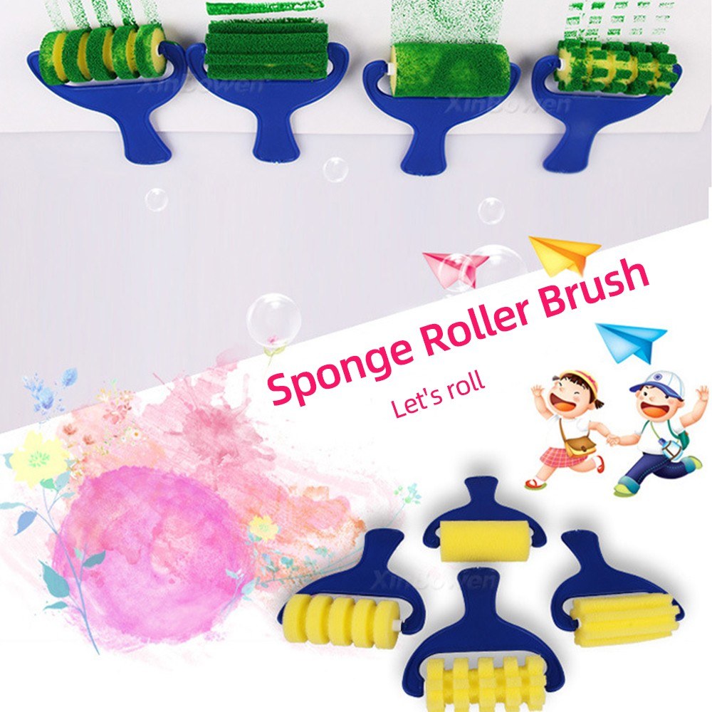 25PCS Kids Washable Paint Brushes & Sponge Set for DIY Art Toys - Perfect for Toddlers, Acrylic Crafts, Rock & Tempera Painting Gifts