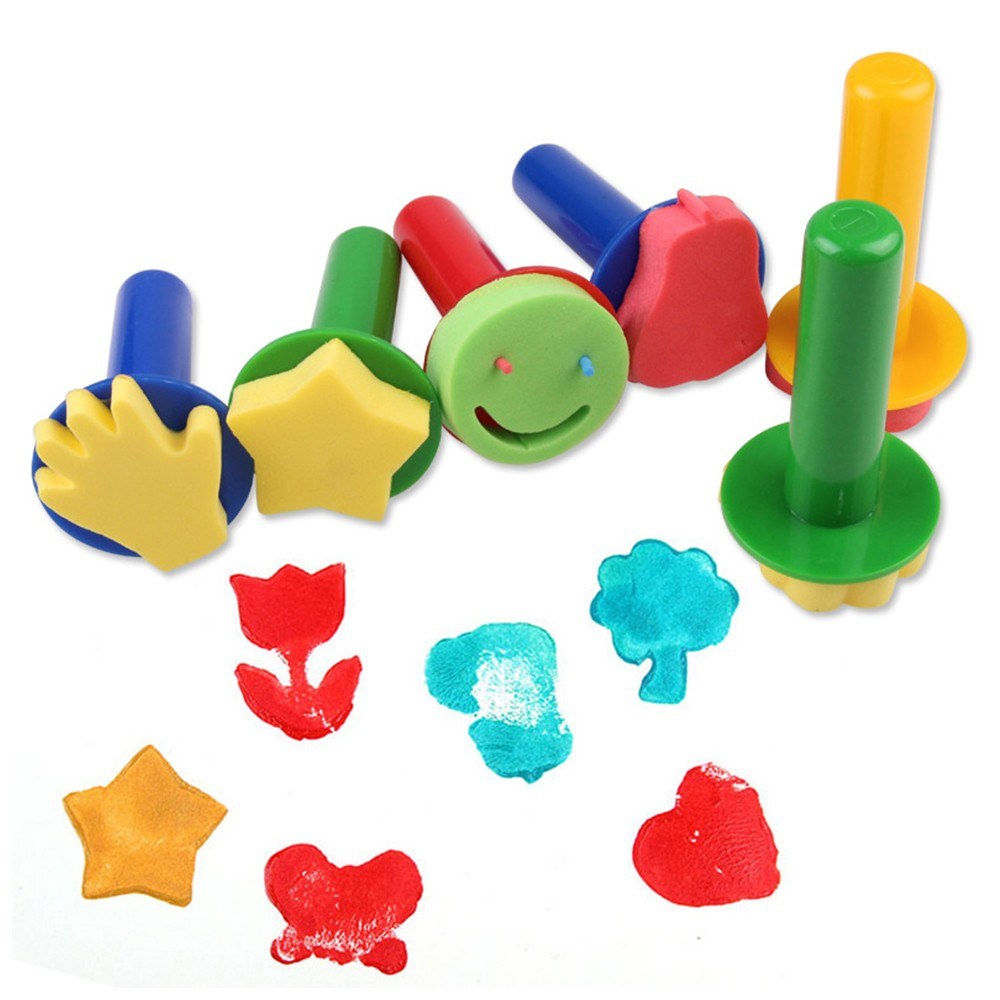 25PCS Kids Washable Paint Brushes & Sponge Set for DIY Art Toys - Perfect for Toddlers, Acrylic Crafts, Rock & Tempera Painting Gifts
