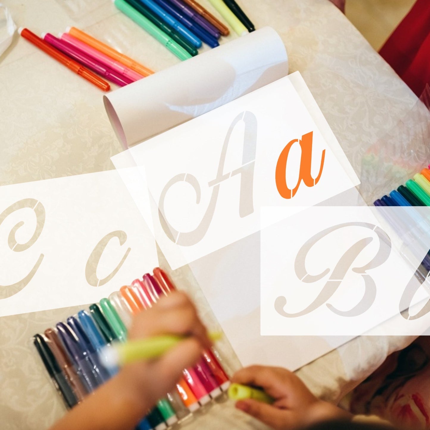 40PCS Reusable Alphabet & Number Stencils - Eco-friendly PET Templates for Wood, Fabric, Wall & More