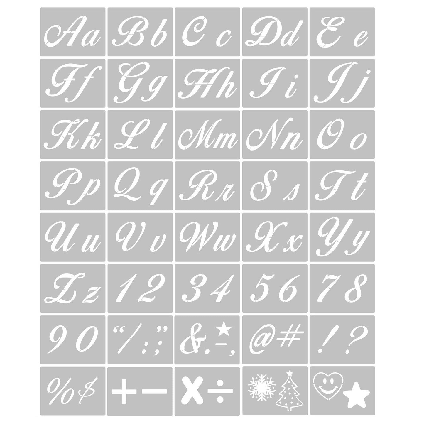 40PCS Reusable Alphabet & Number Stencils - Eco-friendly PET Templates for Wood, Fabric, Wall & More