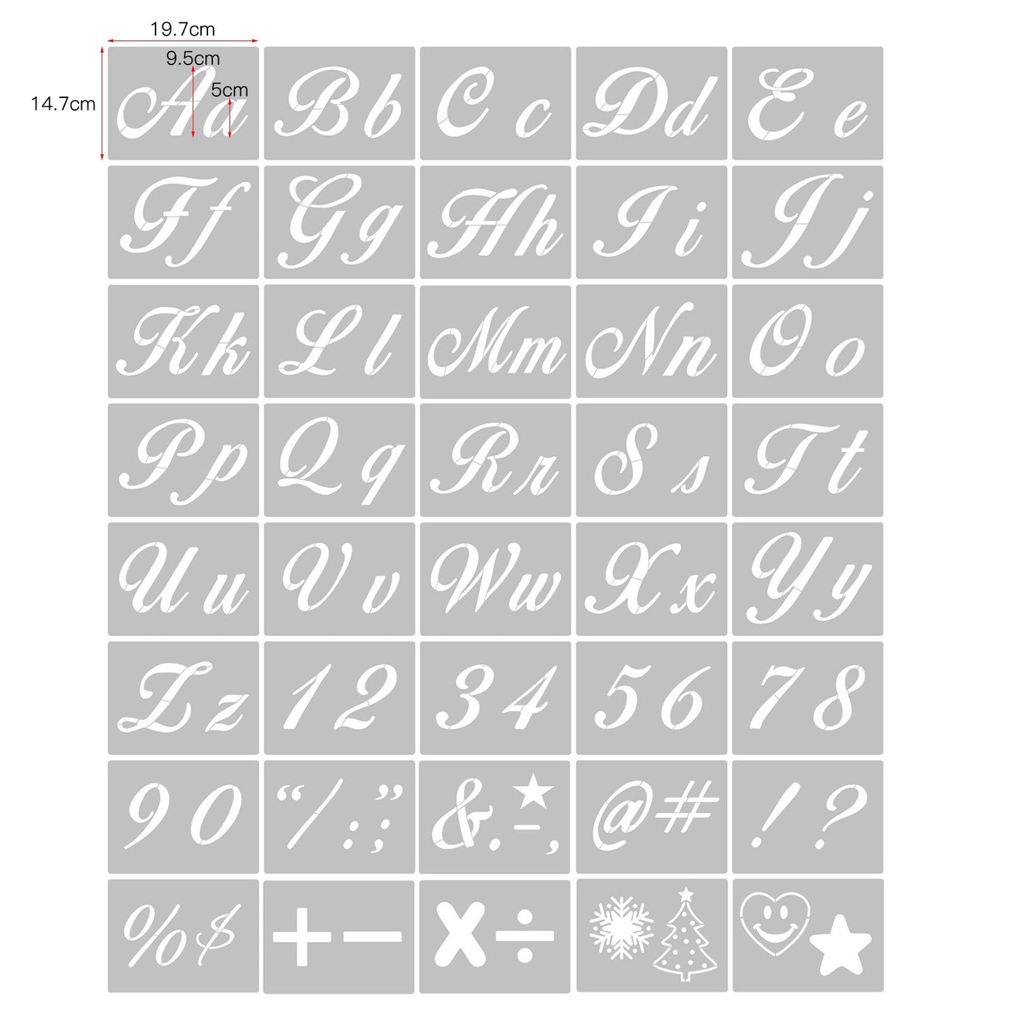 40PCS Reusable Alphabet & Number Stencils - Eco-friendly PET Templates for Wood, Fabric, Wall & More
