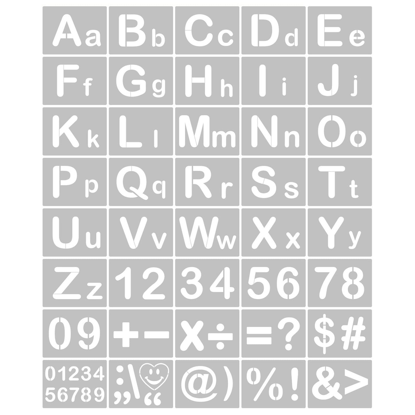 40PCS Reusable Alphabet & Number Stencils - Eco-friendly PET Templates for Wood, Fabric, Wall & More