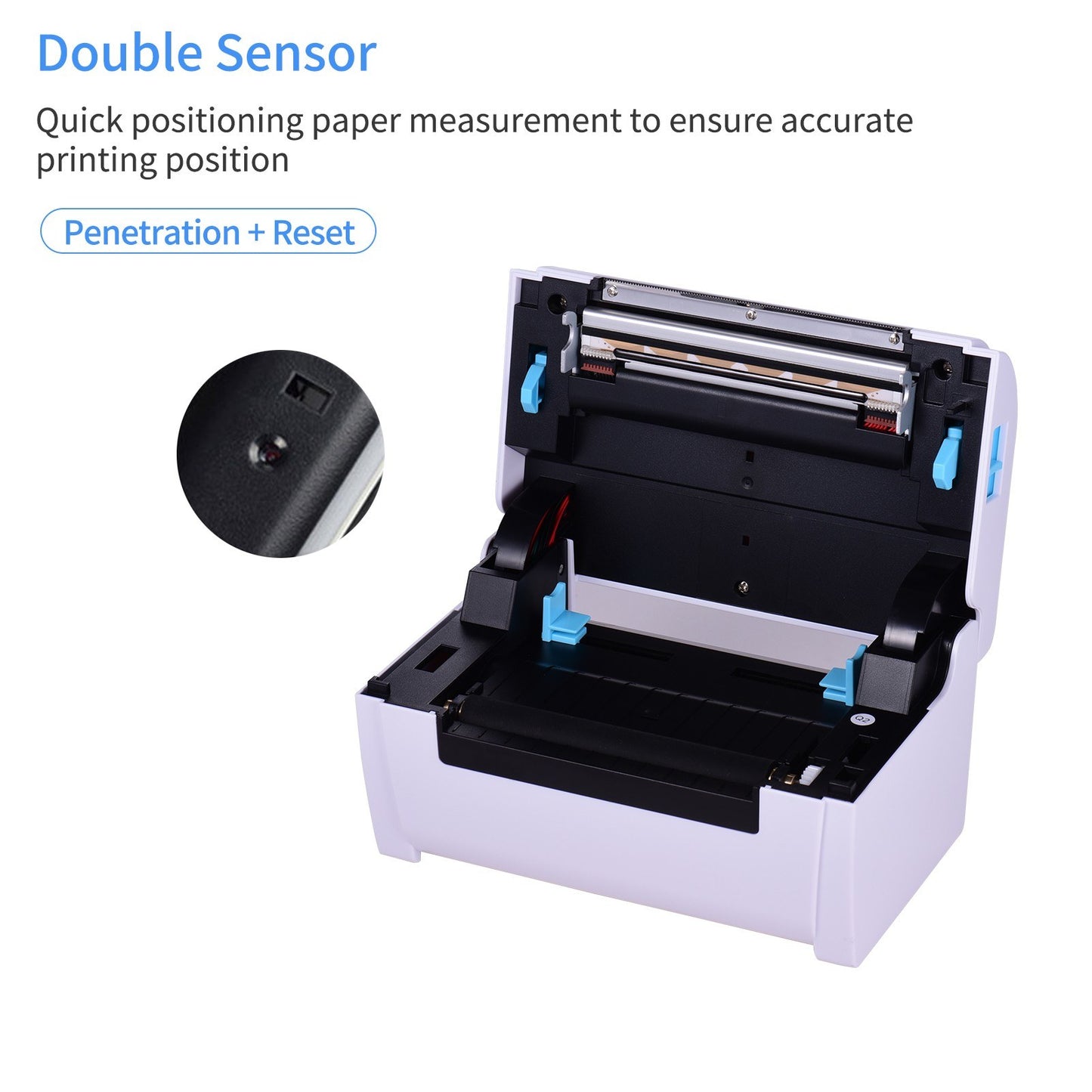 High-Speed 4x6 Shipping Label Printer, Compatible with Amazon UPS Ebay Shopify FedEx, 160mm/s USB Thermal Sticker Printer, Max. 110mm Width for Barcode & Postage