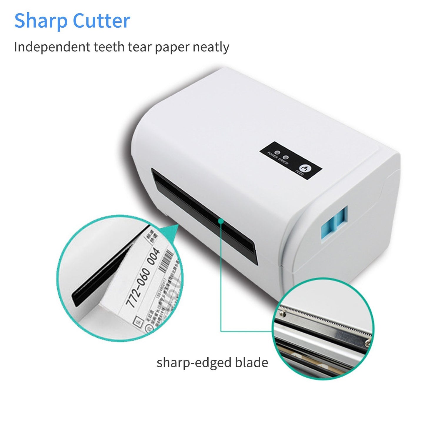 High-Speed 4x6 Shipping Label Printer, Compatible with Amazon UPS Ebay Shopify FedEx, 160mm/s USB Thermal Sticker Printer, Max. 110mm Width for Barcode & Postage