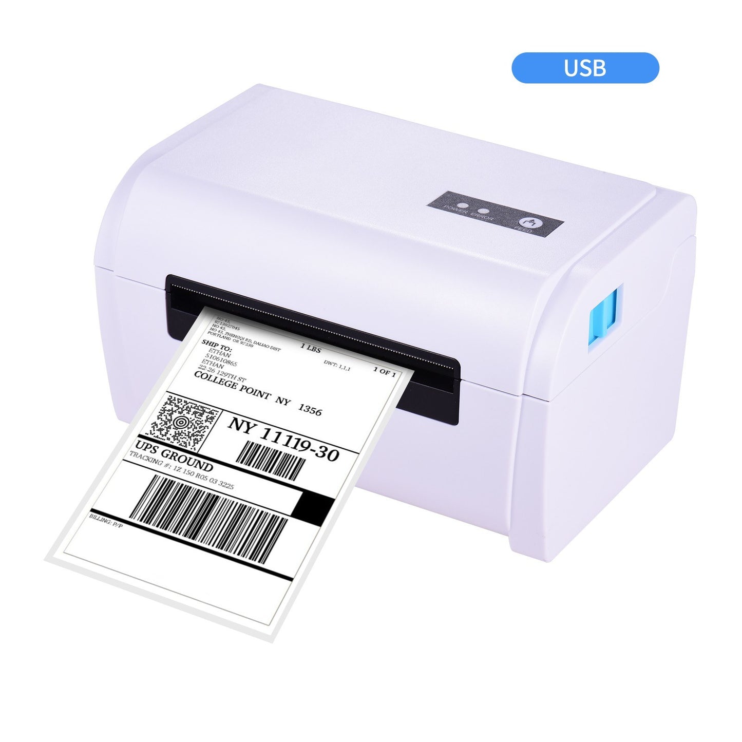 High-Speed 4x6 Shipping Label Printer, Compatible with Amazon UPS Ebay Shopify FedEx, 160mm/s USB Thermal Sticker Printer, Max. 110mm Width for Barcode & Postage