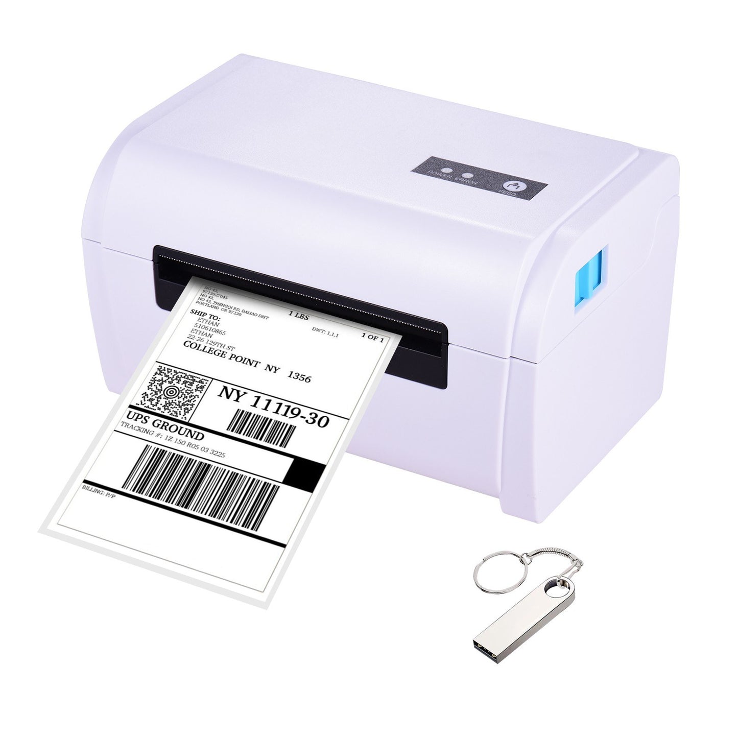 High-Speed 4x6 Shipping Label Printer, Compatible with Amazon UPS Ebay Shopify FedEx, 160mm/s USB Thermal Sticker Printer, Max. 110mm Width for Barcode & Postage