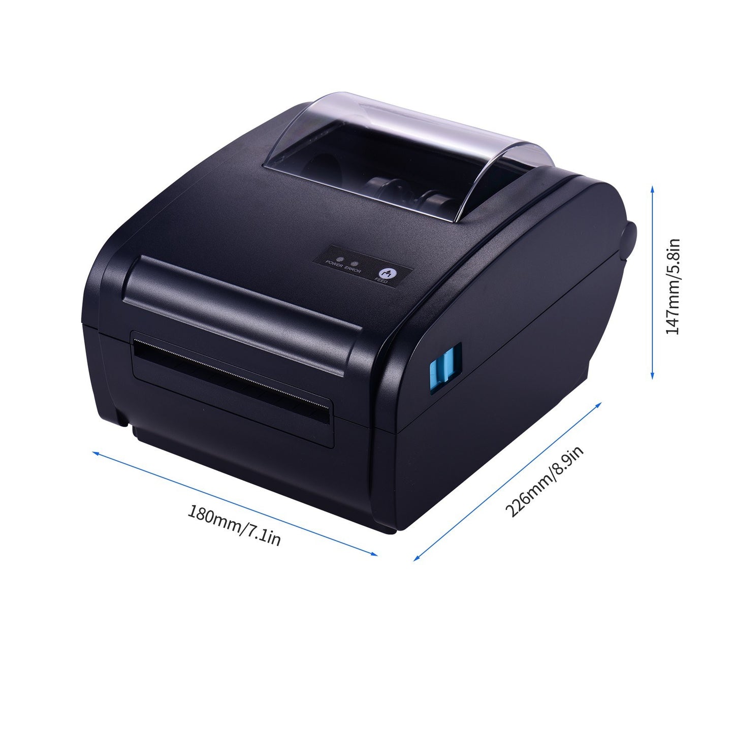 4x6 High-Speed Desktop Thermal Label Printer, USB Connectivity, Max 110mm Width, Compatible with Amazon, UPS, eBay, Shopify, FedEx for Shipping and Barcode Labels