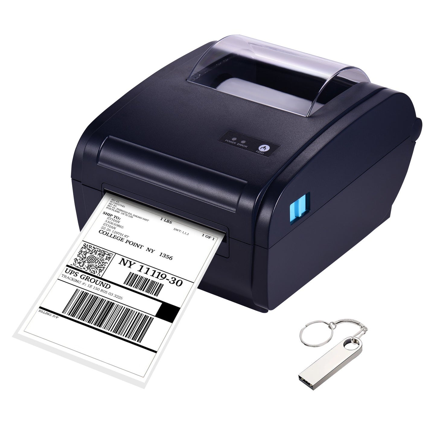 4x6 High-Speed Desktop Thermal Label Printer, USB Connectivity, Max 110mm Width, Compatible with Amazon, UPS, eBay, Shopify, FedEx for Shipping and Barcode Labels