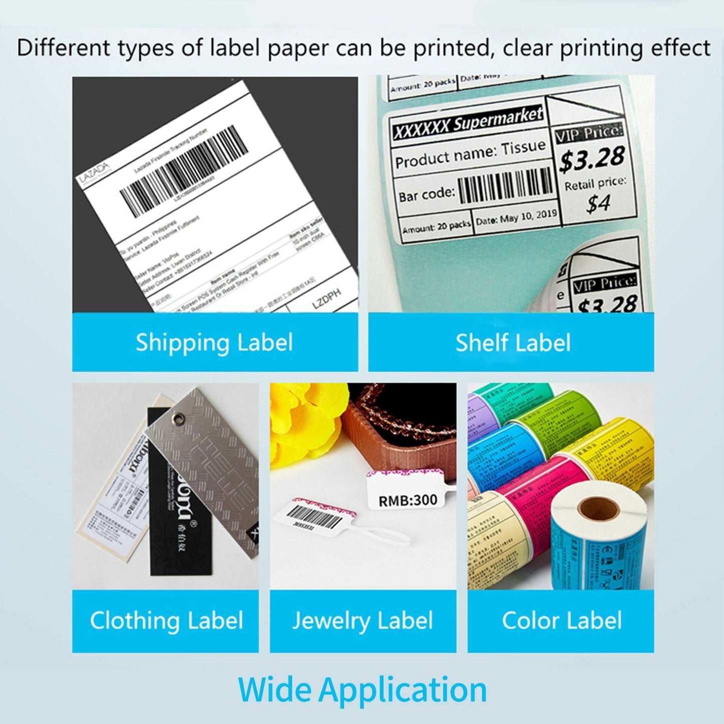 4x6 High-Speed Desktop Thermal Label Printer, USB Connectivity, Max 110mm Width, Compatible with Amazon, UPS, eBay, Shopify, FedEx for Shipping and Barcode Labels