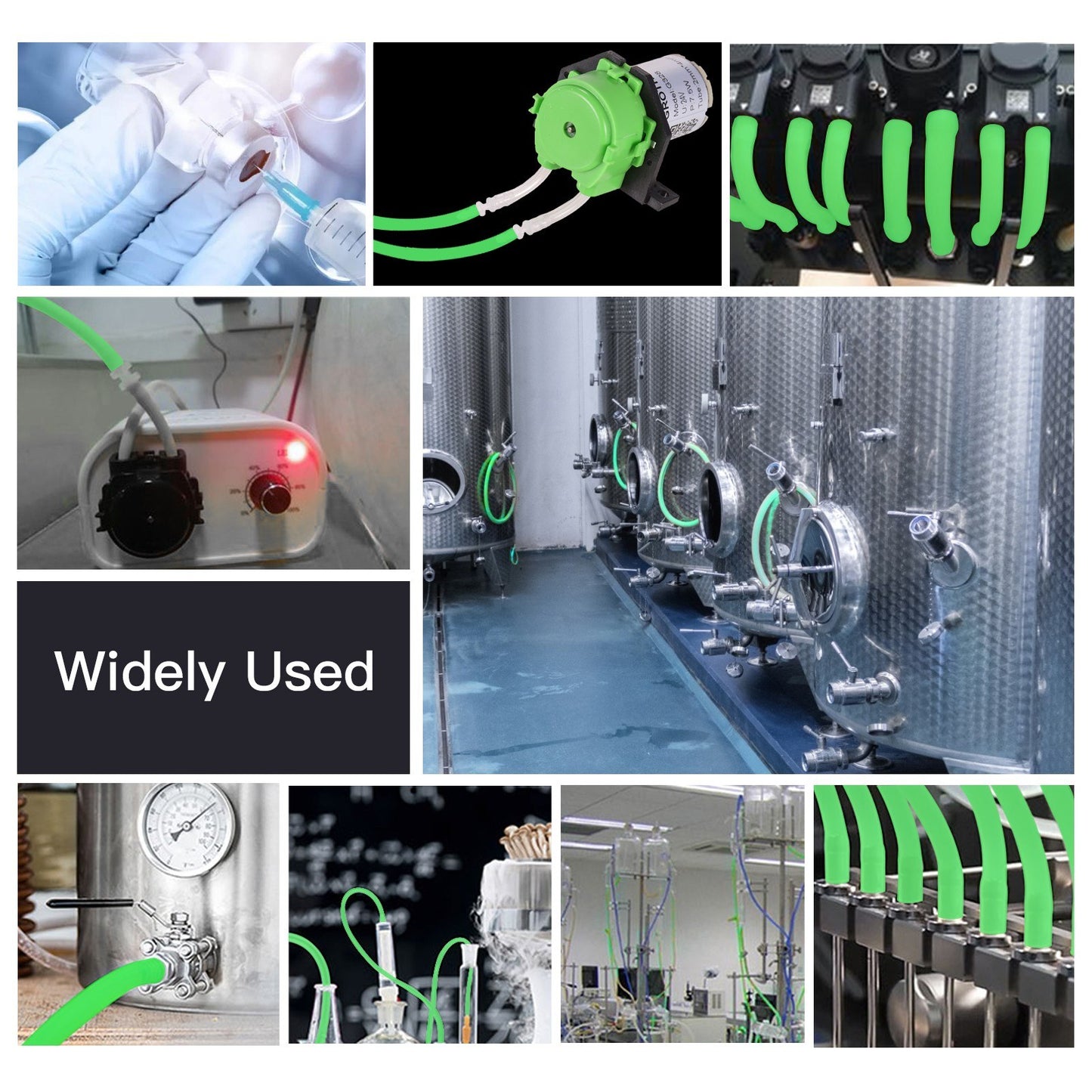 1 Meter Green Food Grade Silicone Tubing, Flexible Rubber Hose for Pump Transfer and Food Machinery, 1mm ID x 3mm OD