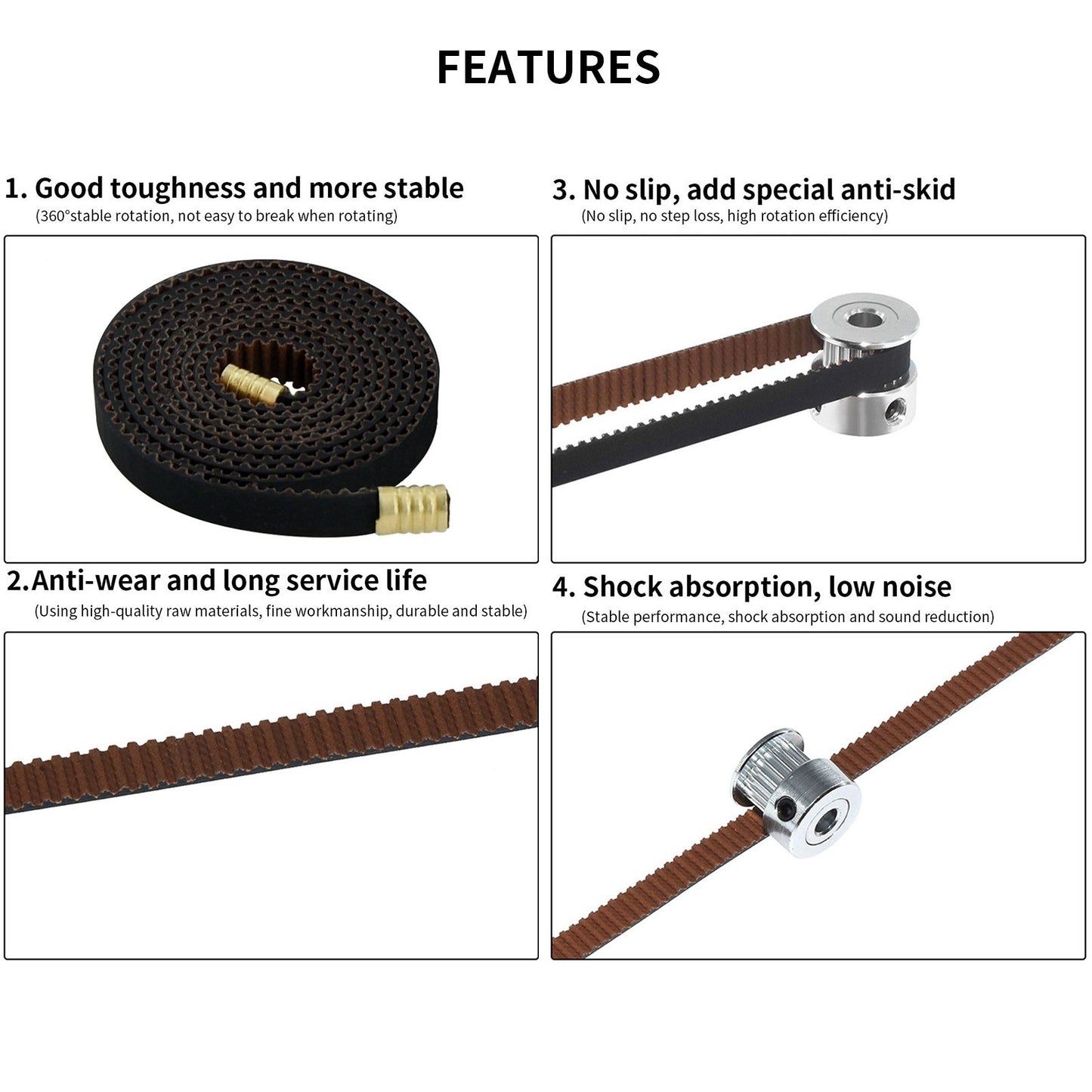 Aibecy GT2 Timing Belt: 3D Printer Accessory for Creality Ender-3, 6mm Wide, Abrasion Resistant & Low Noise