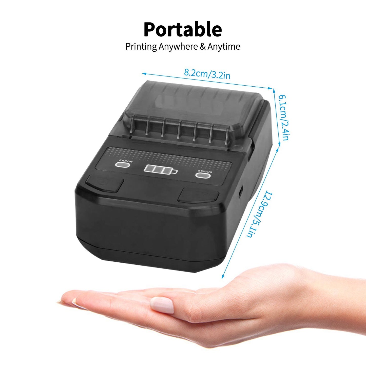 Wireless 58mm Portable Thermal Receipt Printer