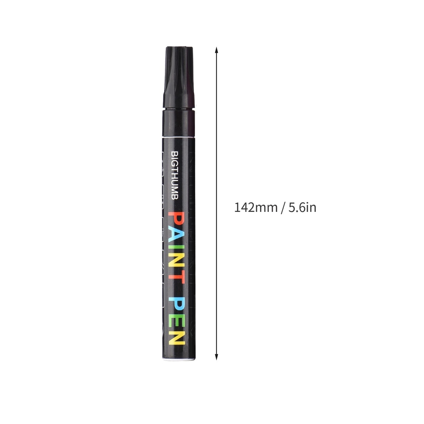 BIGTHUMB Oil-Based Paint Marker Set 12 Colors - Waterproof & Quick-Dry for Rocks, Glass, Plastic, Ceramic, Wood, Metal & DIY Crafts